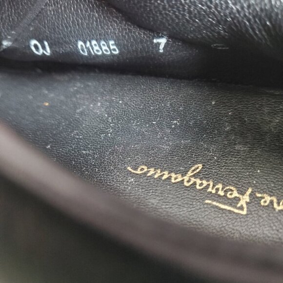 Salvatore Ferragamo Leather Lace Up Sneakers Size 7 - Picture 12 of 14